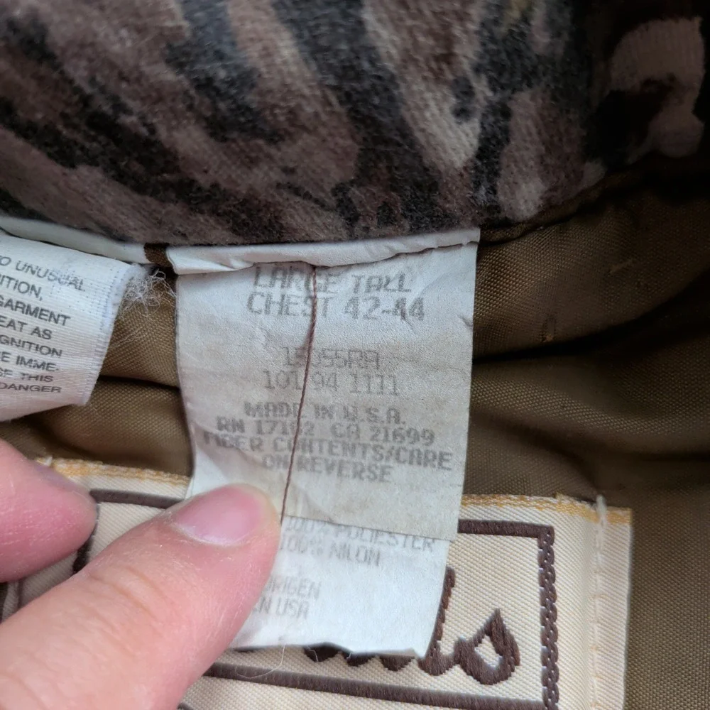 Vintage Walls Blizzard-Pruf Realtree Camo Insulated Coveralls Mens L Tall USA